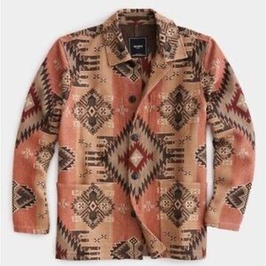 TODD SNYDER TAN MOTIF CHORE COAT